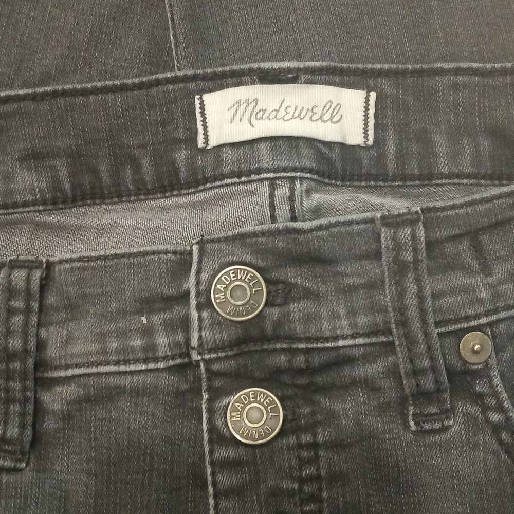 Madewell Black Button Fly High Rise Skinny Jeans - Picture 6 of 6